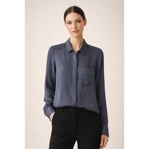 j crew silk blouse Size 4 Lilac Preppy Wedding Party Quiet Luxury Women's